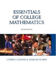 Cover of: Essentials of College  Mathematics (2nd Edition) (Essentials (Prentice Hall)) by Cheryl Cleaves, Margie Hobbs