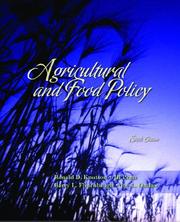 Cover of: Agricultural and food policy