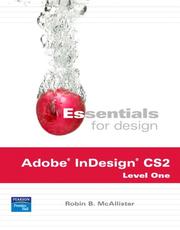 Cover of: Adobe InDesign CS, level one by Robin B. McAllister, Robin B. McAllister