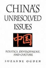 Cover of: China's unresolved issues by Suzanne Ogden