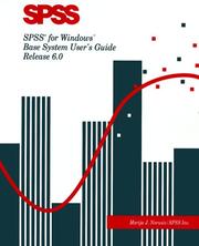Cover of: Spss Windows 6.0 Base System by Marija J. Norusis, M. J. Norusis