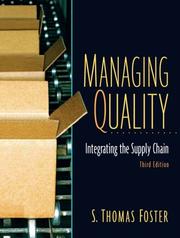 Cover of: Managing Quality by S. Thomas Foster, S. Thomas Foster