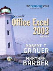 Cover of: Exploring Microsoft Excel 2003, Vol. 1 and Student Resource CD Package (10th Edition) (Grauer Exploring Office 2003 Series) by Robert T. Grauer, Maryann Barber