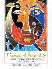 Cover of: Theories of Personality by Susan C. Cloninger