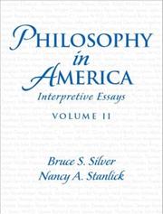 Cover of: Philosophy in America: Interpretive Essays, Vol. 2