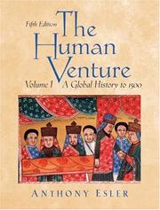 Cover of: The Human Venture, Vol. 1 | Anthony Esler