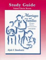 Cover of: Study Guide for Marraige and Families | Nijole V. Benokraitis