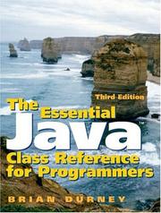 Cover of: The essential Java class reference for programmers | Brian Durney