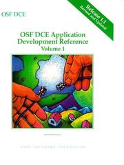 Cover of: OSF DCE Application Development Reference Release 1.1