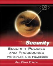 Cover of: Security Policies and Procedures by Sari Greene
