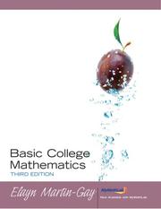 Cover of: Basic College Mathematics (3rd Edition) (Martin-Gay Developmental Math Series) by K. Elayn Martin-Gay