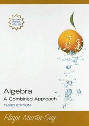 Cover of: Algebra a Combined Approach