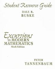 Cover of: Student Resource Guide: Excursions in Modern Mathematics