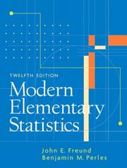 Modern elementary statistics by John E. Freund