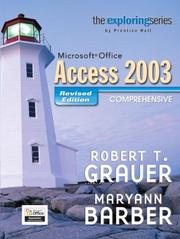 Cover of: Exploring MS Office Access Comprehensive 2003 - Revised Edition (Grauer Exploring Office 2003 Series)