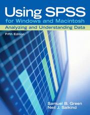 Cover of: Using SPSS for Windows and Macintosh by Samuel Green, Neil J. Salkind