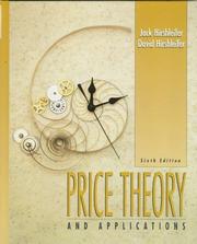 Cover of: Price theory and applications by Jack Hirshleifer, Jack Hirshleifer