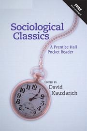 Cover of: Sociological classics