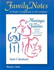 Cover of: Family Notes: Marriages and Families: A Study Companion to Accompany