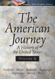 Cover of: The American Journey Portfolio Edition, Vol. II | David Goldfield