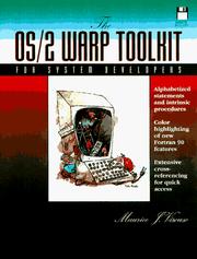 Cover of: The OS/2 Warp Toolkit for Software Developers