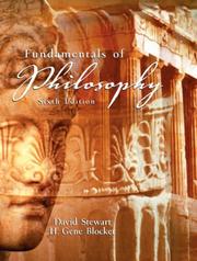 Cover of: Fundamentals of philosophy by Stewart, David, Stewart, David