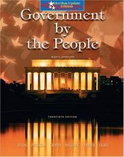 Cover of: Government By the People, Basic, Election Update (20th Edition) by James MacGregor Burns, Thomas E. Cronin, David B. Magleby, J. W. Peltason, Tom Cronin, David O'Brien, Paul Charles Light, James Burns, James MacGregor, David M. O'Brien, James Burns, J. W. Peltason, Tom Cronin, David B. Magleby, David O'Brien, Paul Light - undifferentiated