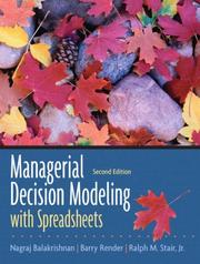 Cover of: Managerial decision modeling with spreadsheets by Nagraj Balakrishnan