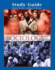 Cover of: Supplement: Study Guide - Sociology: International Edition 11/E