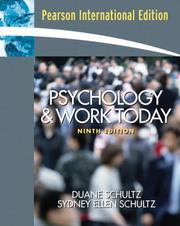 Cover of: Psychology and Work Today | Sydney Ellen Schultz