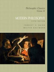 Cover of Philosophic Classics, Vol. III by Forrest E. Baird