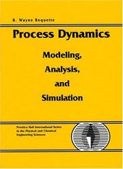 Process dynamics by B. Wayne Bequette