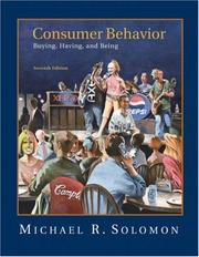 Cover of: Consumer behavior by Michael R. Solomon
