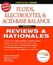 Cover of: Prentice Hall Reviews & Rationales: Fluids, Electrolytes & Acid-Base Balance (2nd Edition) (Prentice Hall Nursing Reviews & Rationales)