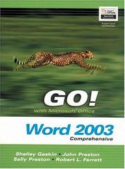 Cover of: GO! with Microsoft Office Word 2003 Comprehensive and Go! Student CD Package (Go! Series)