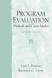 Program Evaluation by Emil J. Posavac, Raymond Carey
