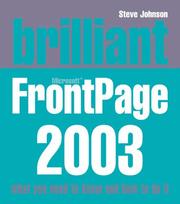 Cover of: Brilliant Microsoft Frontpage 2003 by Steve Johnson