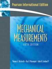 Cover of: Mechanical Measurements