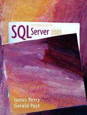 Introduction to SQL server 2005 by James T. Perry, Gerald V. Post