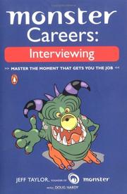 Cover of: Monster Careers: Interviewing by Jeffrey Taylor, Doug Hardy