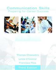 Cover of: Communication Skills by Thomas Cheesebro, Linda O'Connor, Francisco Rios