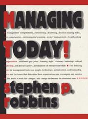 Cover of: Managing today! by Stephen P. Robbins