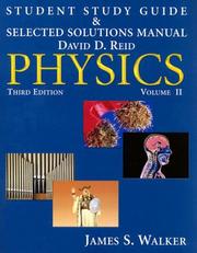 Cover of: Student Study Guide & Selected Solutions Manual - Physics, Volume 2