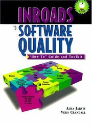 Cover of: Inroads to software quality by Alka Jarvis