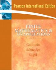 Cover of: Finite Mathematics and Its Applications