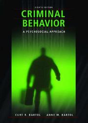 Cover of: Criminal Behavior by Curt R. Bartol, Anne M. Bartol
