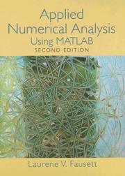 Cover of: Applied Numerical Analysis Using MATLAB (2nd Edition) by Laurene v. Fausett