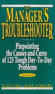 Cover of: The manager's troubleshooter