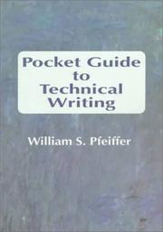 Cover of: Pocket guide to technical writing by William S. Pfeiffer, William S. Pfeiffer