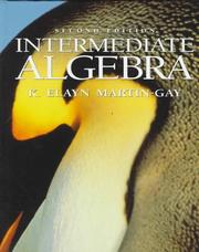 Cover of: Intermediate algebra by K. Elayn Martin-Gay